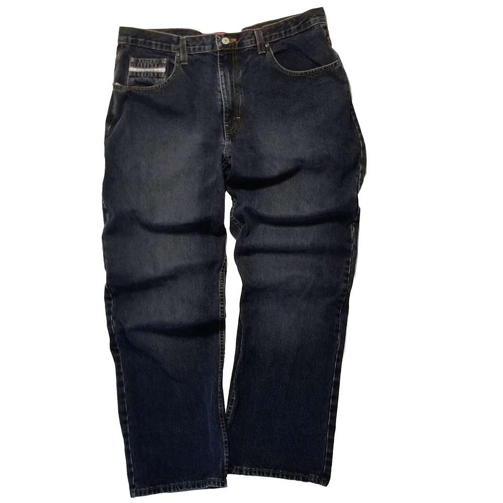 US Polo ASSN Jeans Mens 36x32 Blue Dark Wash Y2K Loose Wide Baggy Leg Denim Pant
